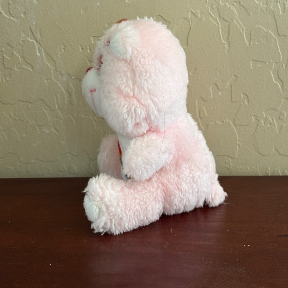 Cheer Bear Care Bear Pink W/ Rainbow Plush Toy Stuffed Animal Vintage 1980s Mini - Picture 5 of 9